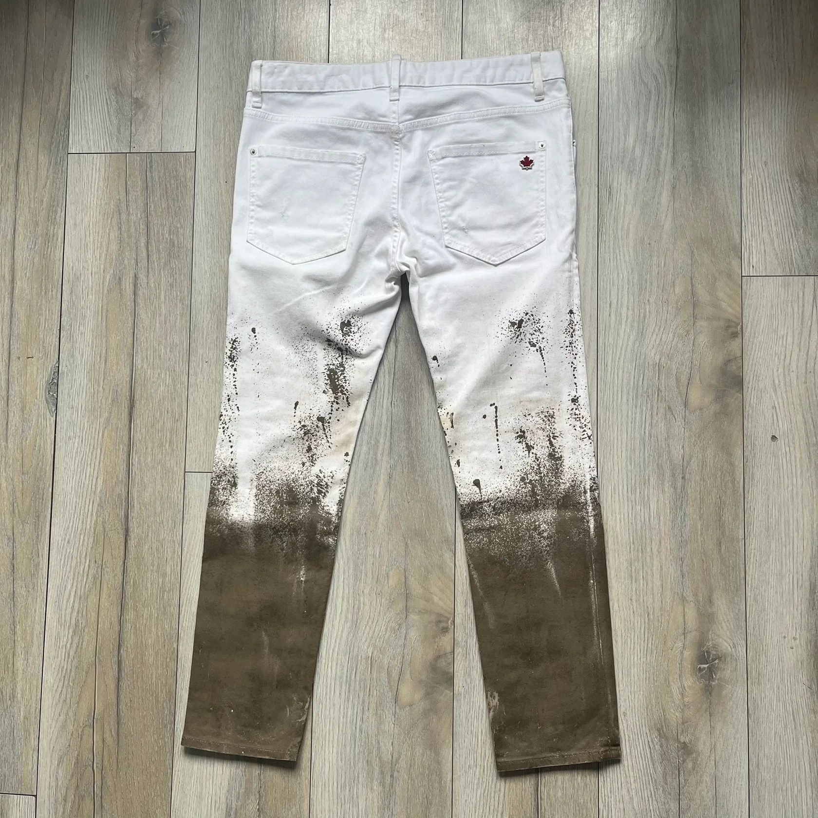 Dsquared2 Dsquared2 SS2012 White Mud Jeans Size 30" / US 8 / IT 44 - 2 Thumbnail