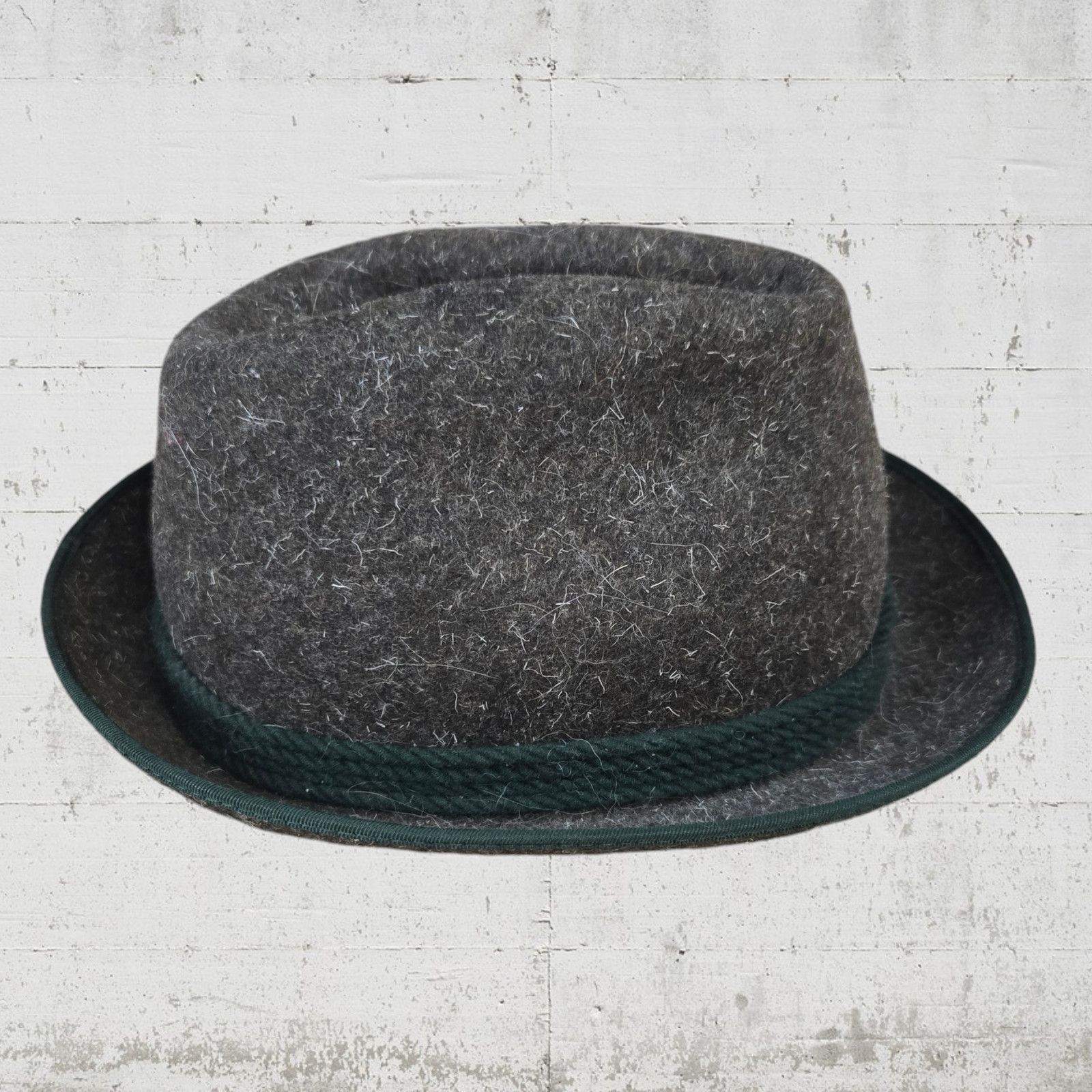 Vintage 1950s Gray German Bavaria Wool Alpine Trilby Hat Size ONE SIZE - 3 Thumbnail