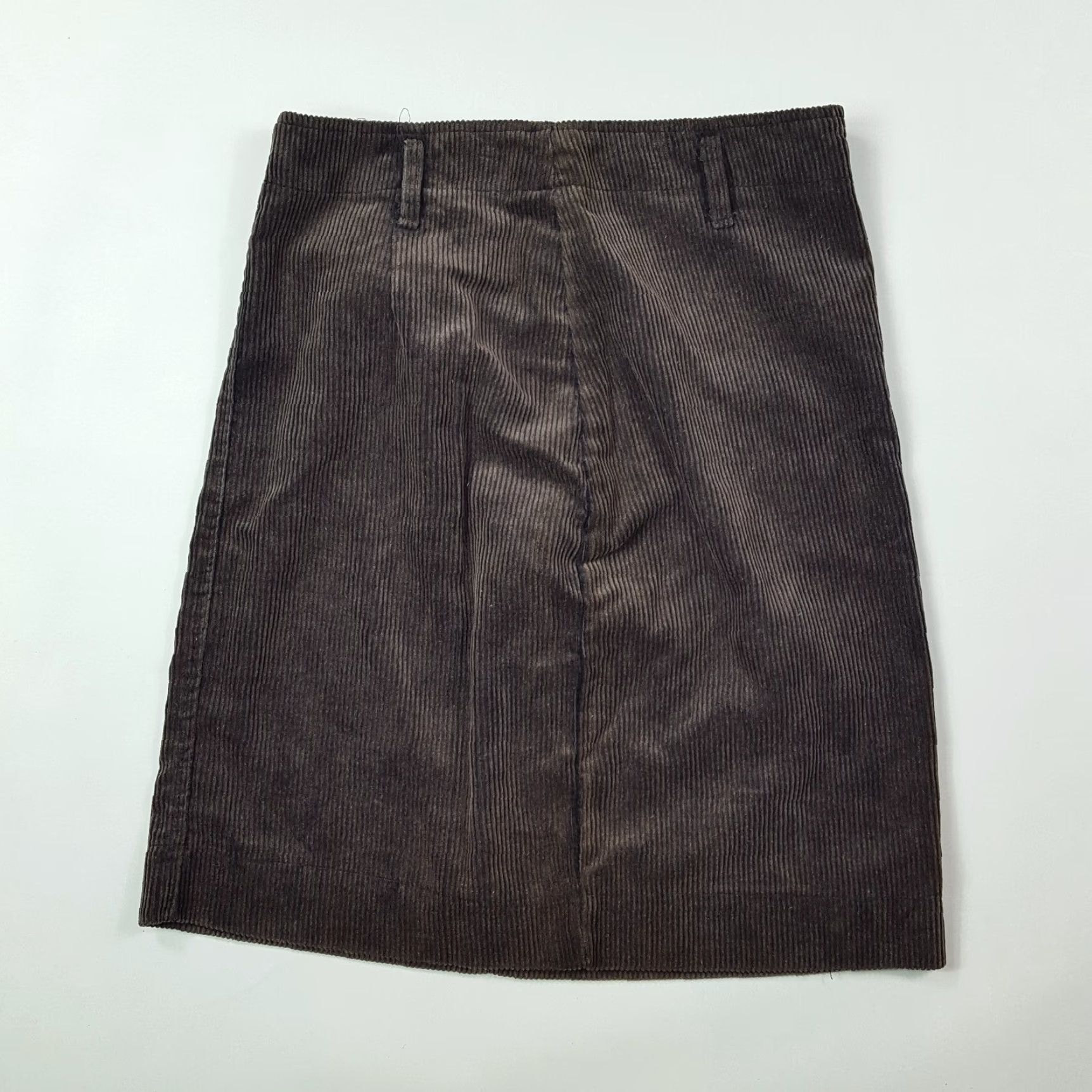 Etro VINTAGE Corduroy Brown Pencil Skirt Women 10 26" Knee Length USA 80s Retro Size 32" / US 10 / IT 46 - 3 Thumbnail