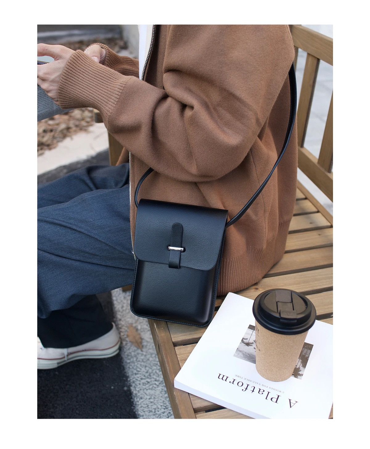 Japanese Brand × Vintage Y2k faux leather shoulder bag fashion Size ONE SIZE - 6 Thumbnail