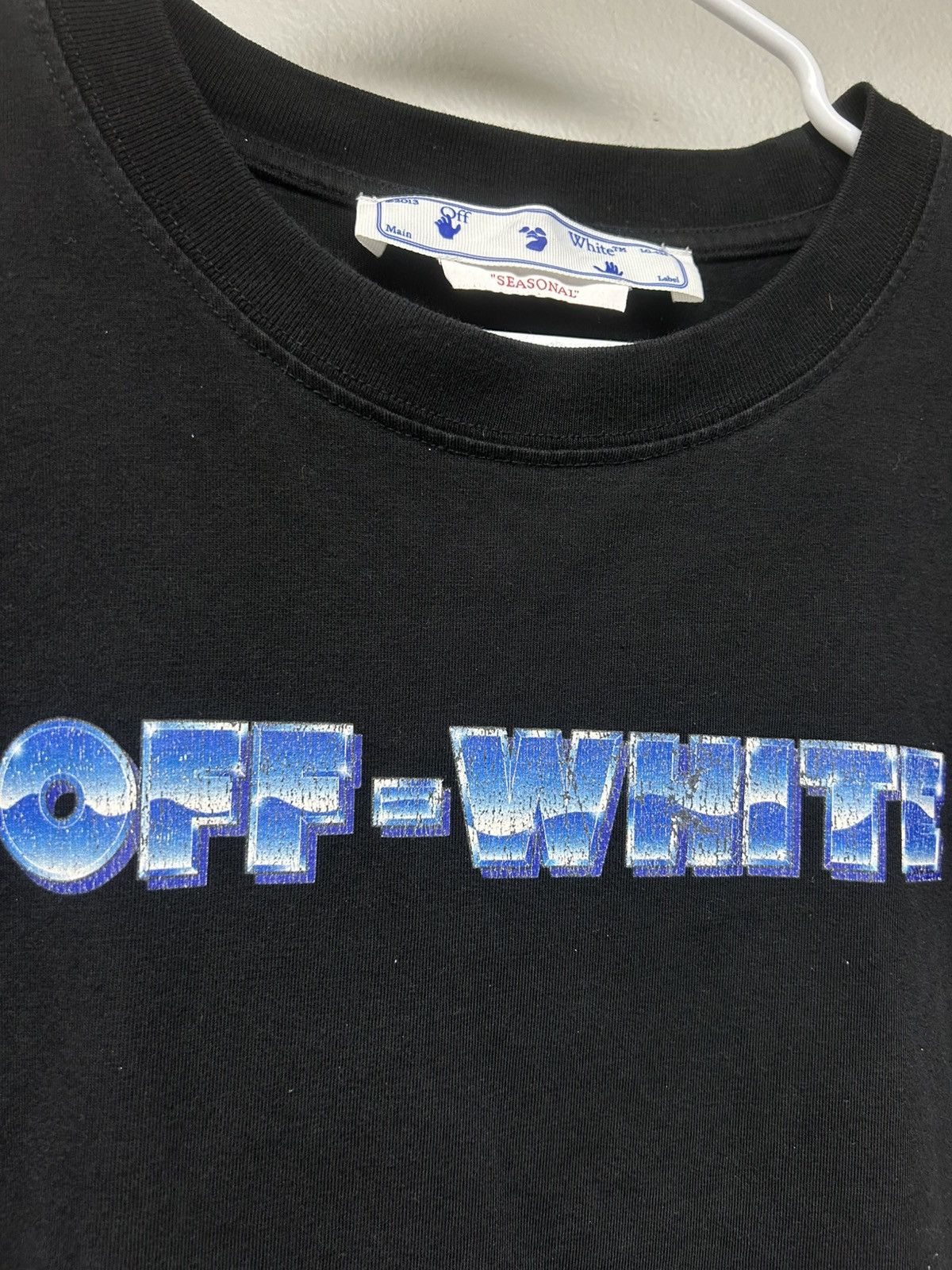 Off-White ‘13 Off-White Virgil Abloh Blue Metal Arrow T-shirt Size US XXL / EU 58 / 5 - 4 Thumbnail