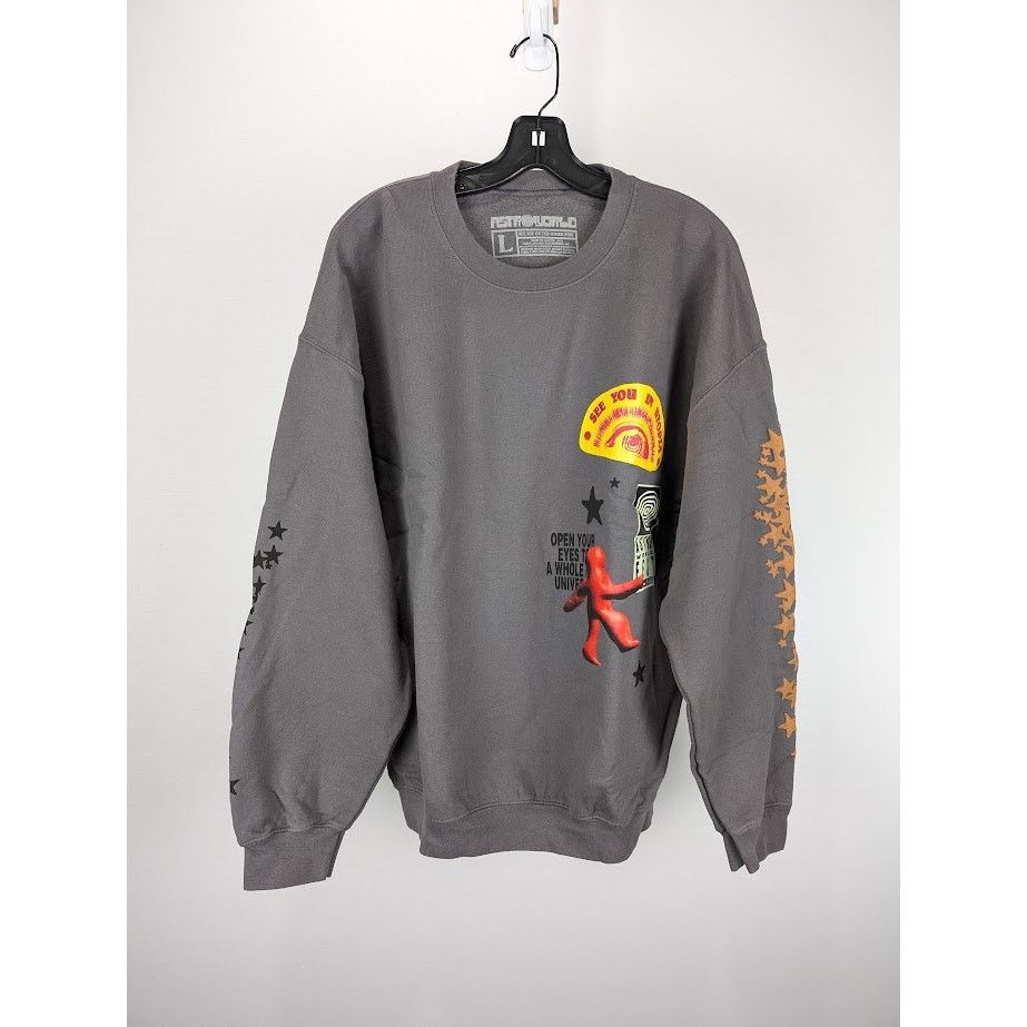 Travis Scott o1rshd1 Astrofest Houston Crewneck Sweatshirt in Grey Size US L / EU 52-54 / 3 - 1 Thumbnail