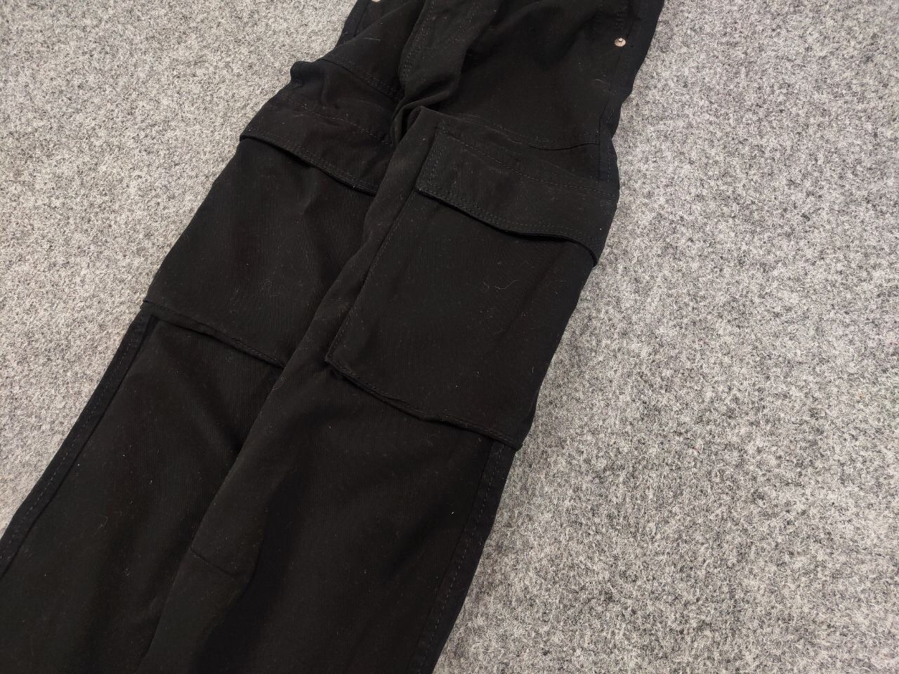 Other Vintage 90's Japanese Black Baggy Cargo Pants Y2K Hype Style Size US 29 - 5 Thumbnail