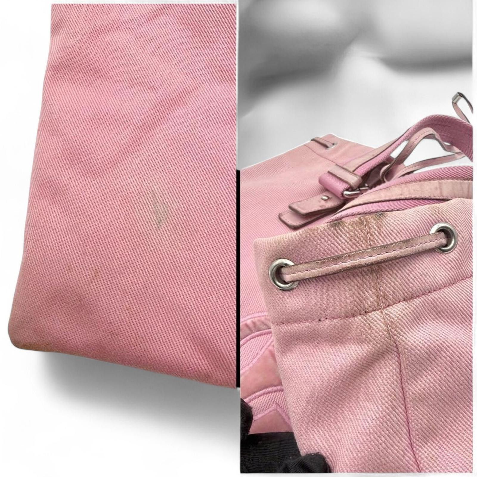 Yves Saint Laurent Saint Laurent - Pink Canvas Tote Bag Leather Trim Size ONE SIZE - 8 Thumbnail