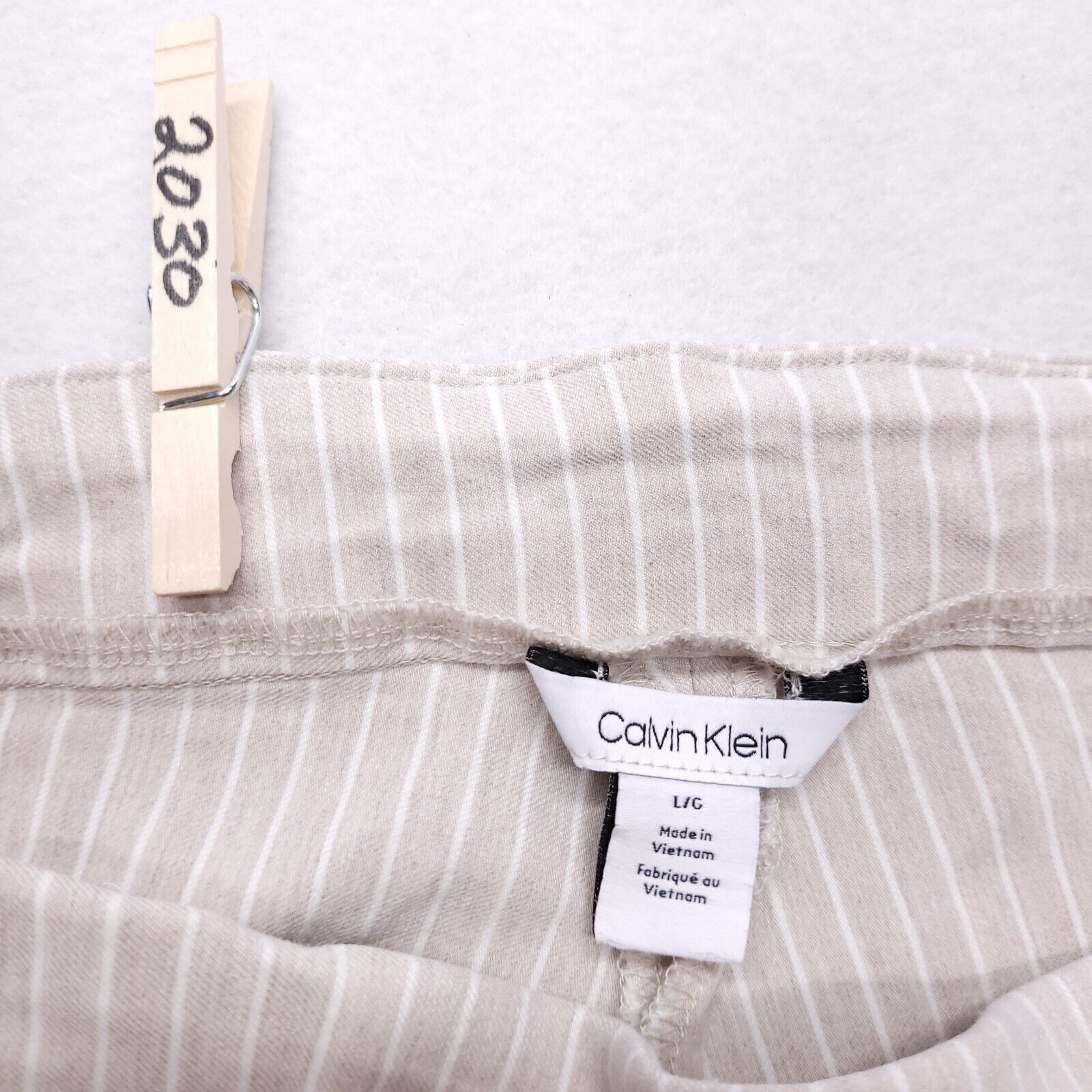 Calvin Klein Calvin Klein Casual Button Pants Womens Size Large L Beige Size 32" / US 10 / IT 46 - 4 Thumbnail