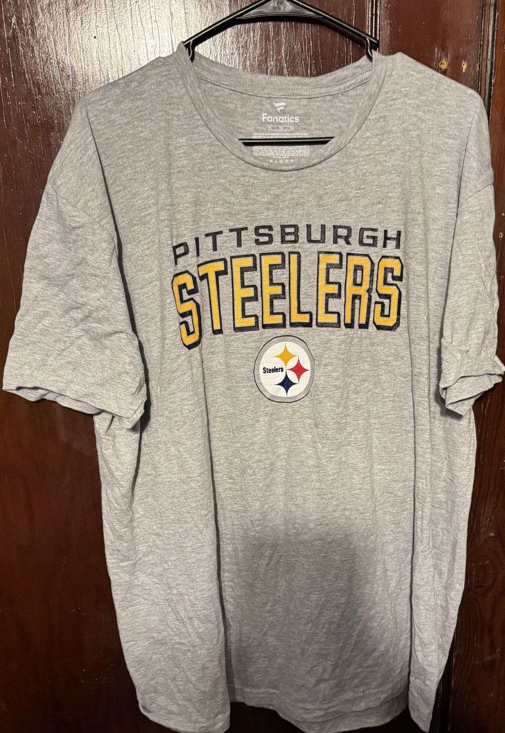 NFL Pittsburgh Steelers Fanatics Gray T-Shirt Men Size XL Size US XL / EU 56 / 4 - 1 Thumbnail