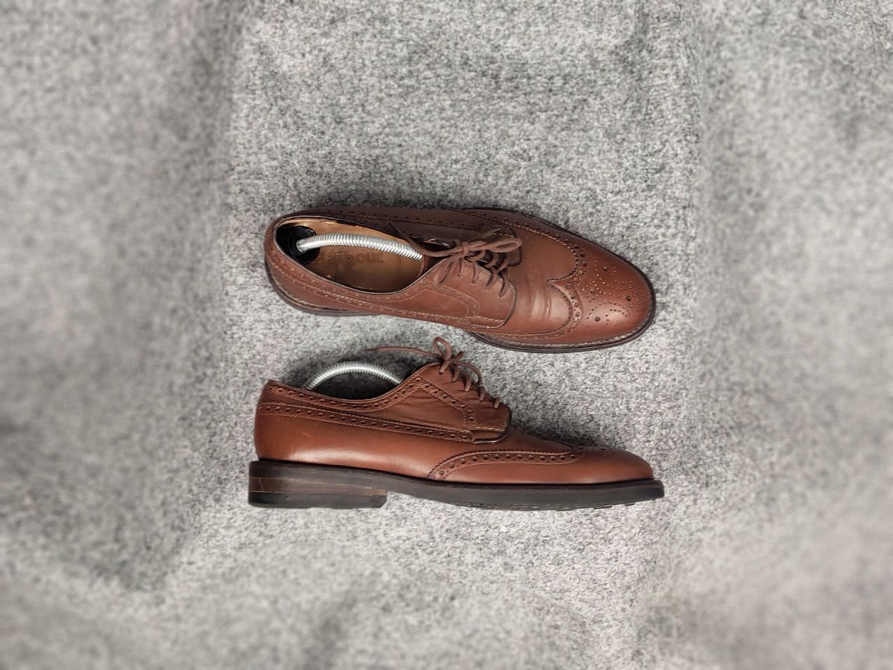 Barbour Barbour Design Dark Brown Leather Ouse Brogue Shoes Size US 7.5 / EU 40-41 - 18 Thumbnail