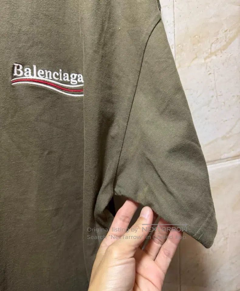 Balenciaga Balenciaga Embroidered Coke Round Neck Loose Short Sleeve Size US S / EU 44-46 / 1 - 7 Thumbnail