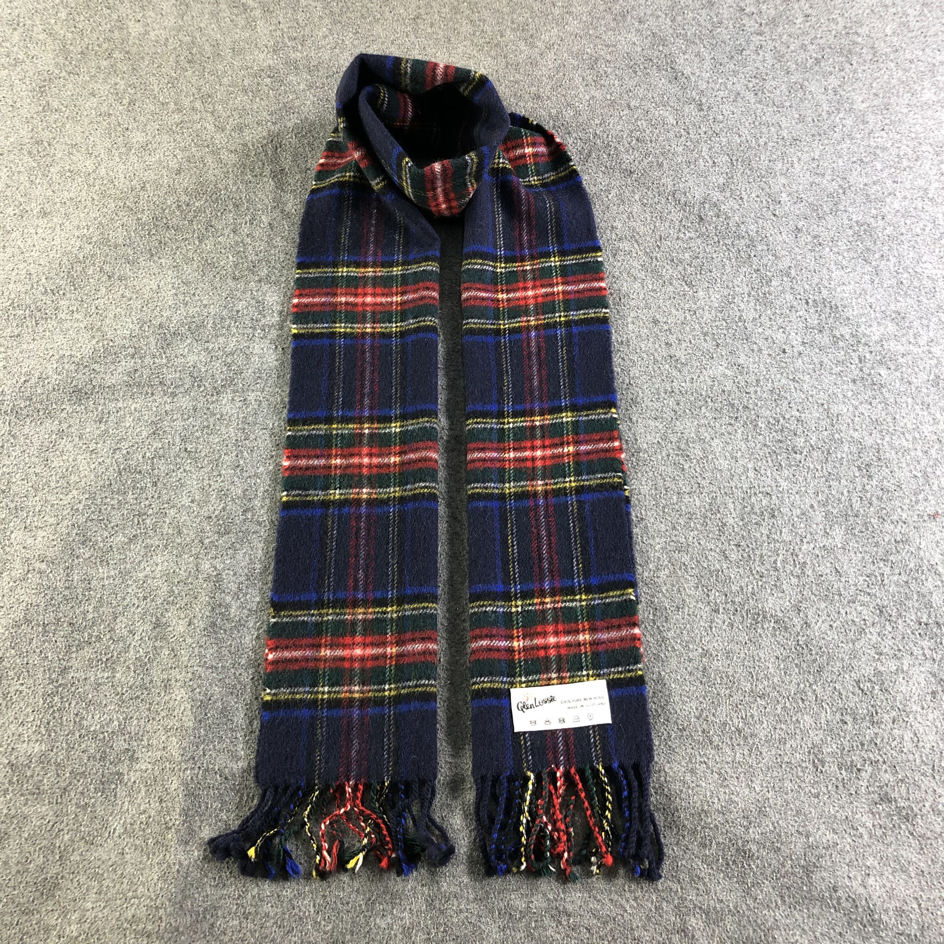 Vintage Glen Lossie Tartan Wool Scarf Muffler V1911 Size ONE SIZE - 1 Thumbnail