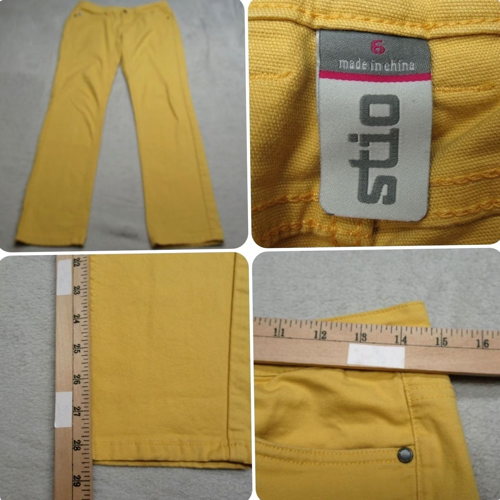 Vintage Stio Pants Womens 6 Yellow Canvas Stretch Straight Leg 30X28 Nylon? Size 28" / US 6 / IT 42 - 2 Thumbnail