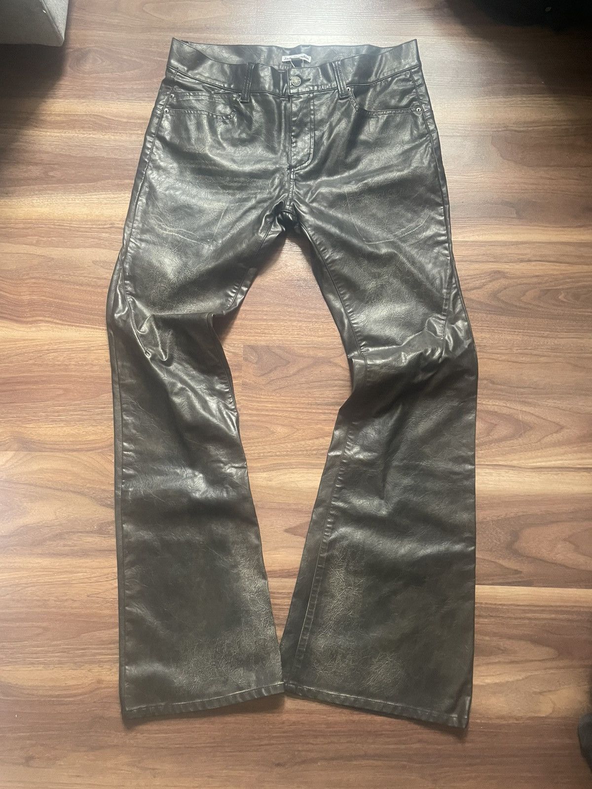 Jaded London Jaded London Faux Leather Bootcut jeans Size US 32 / EU 48 - 2 Thumbnail