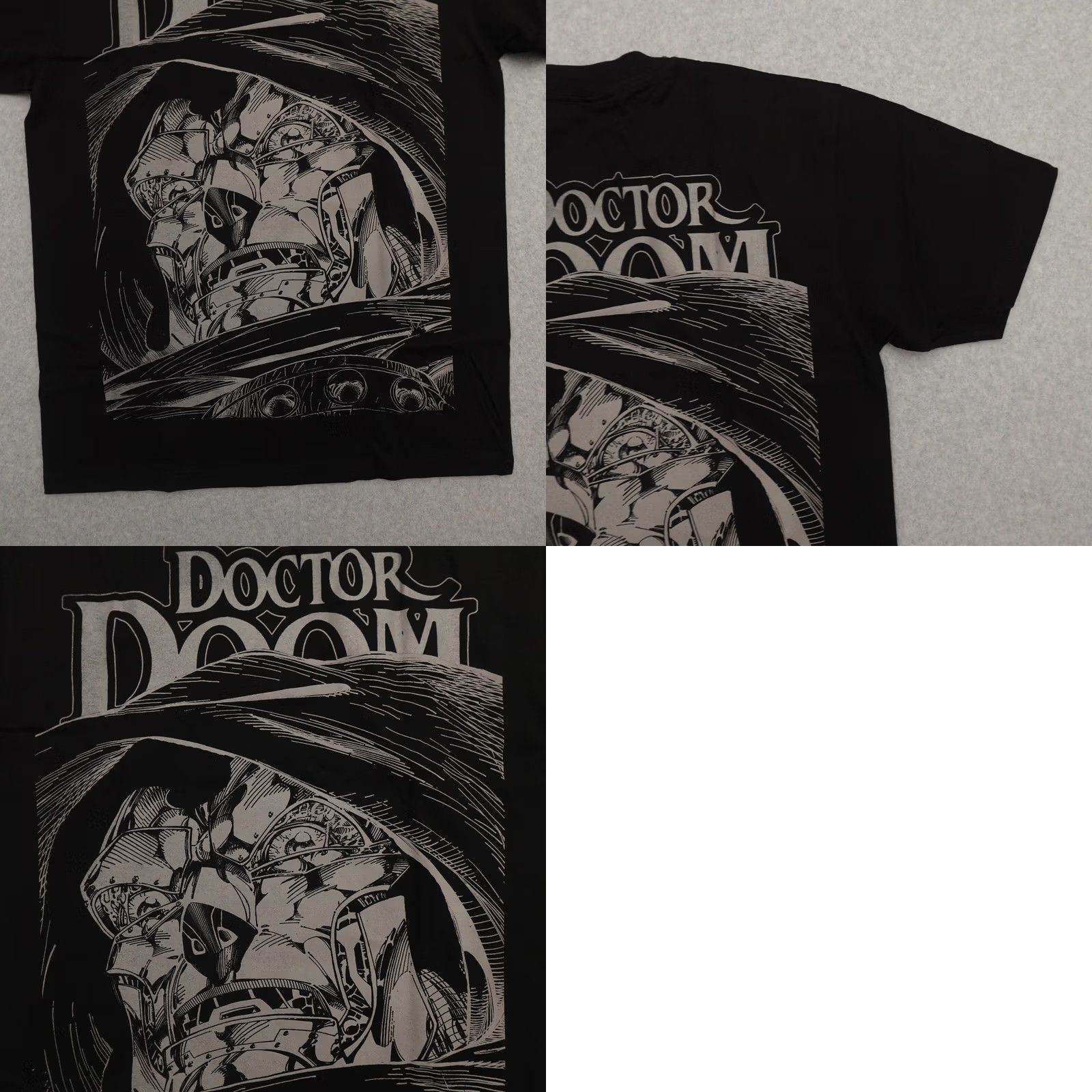 Vintage MASK AND DISGUISE T-Shirt Mens Large (23X30) Doom Jumbo Print Black Gray Short Sleeve Shirt Regular Fit Size US L / EU 52-54 / 3 - 9 Thumbnail