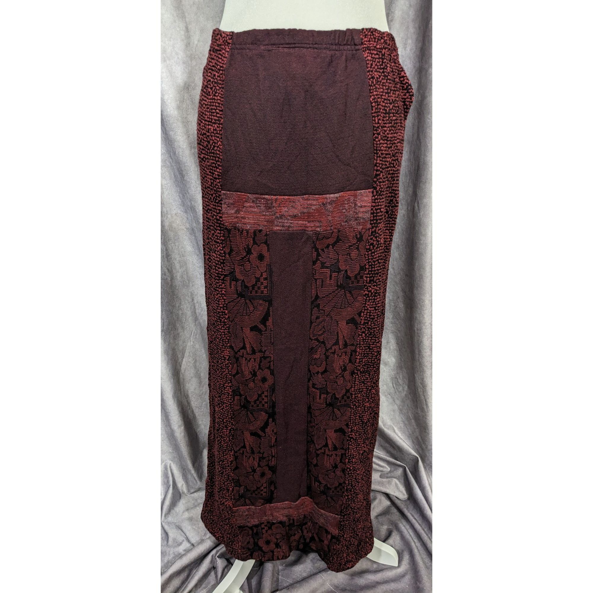 Other Vintage 80s Gothic Maxi Skirt by Outback Adventurous Clothin Size 26" / US 2 / IT 38 - 9 Thumbnail