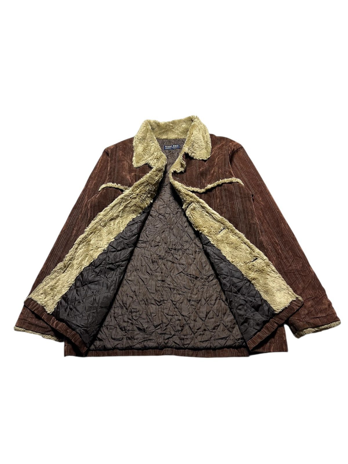 Japanese Brand Japanese Stripe Fur Grunge Punk Glory Hole Style Jacket Size US XL / EU 56 / 4 - 1 Thumbnail