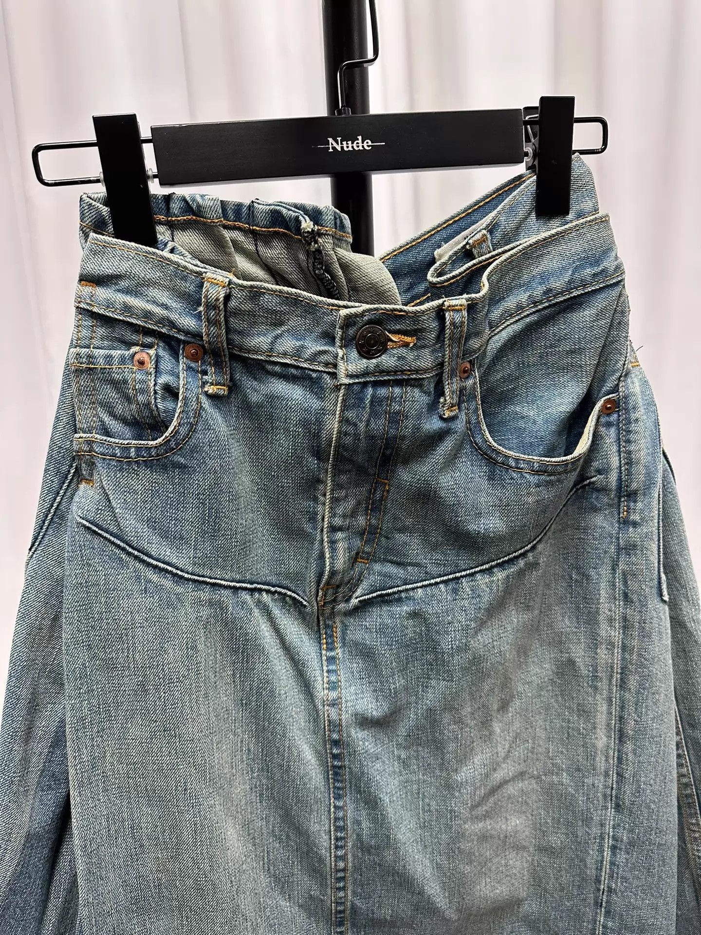 Junya Watanabe Junya Watanabe Deconstructed Reversible Denim Skirt S Size 26" / US 2 / IT 38 - 2 Thumbnail