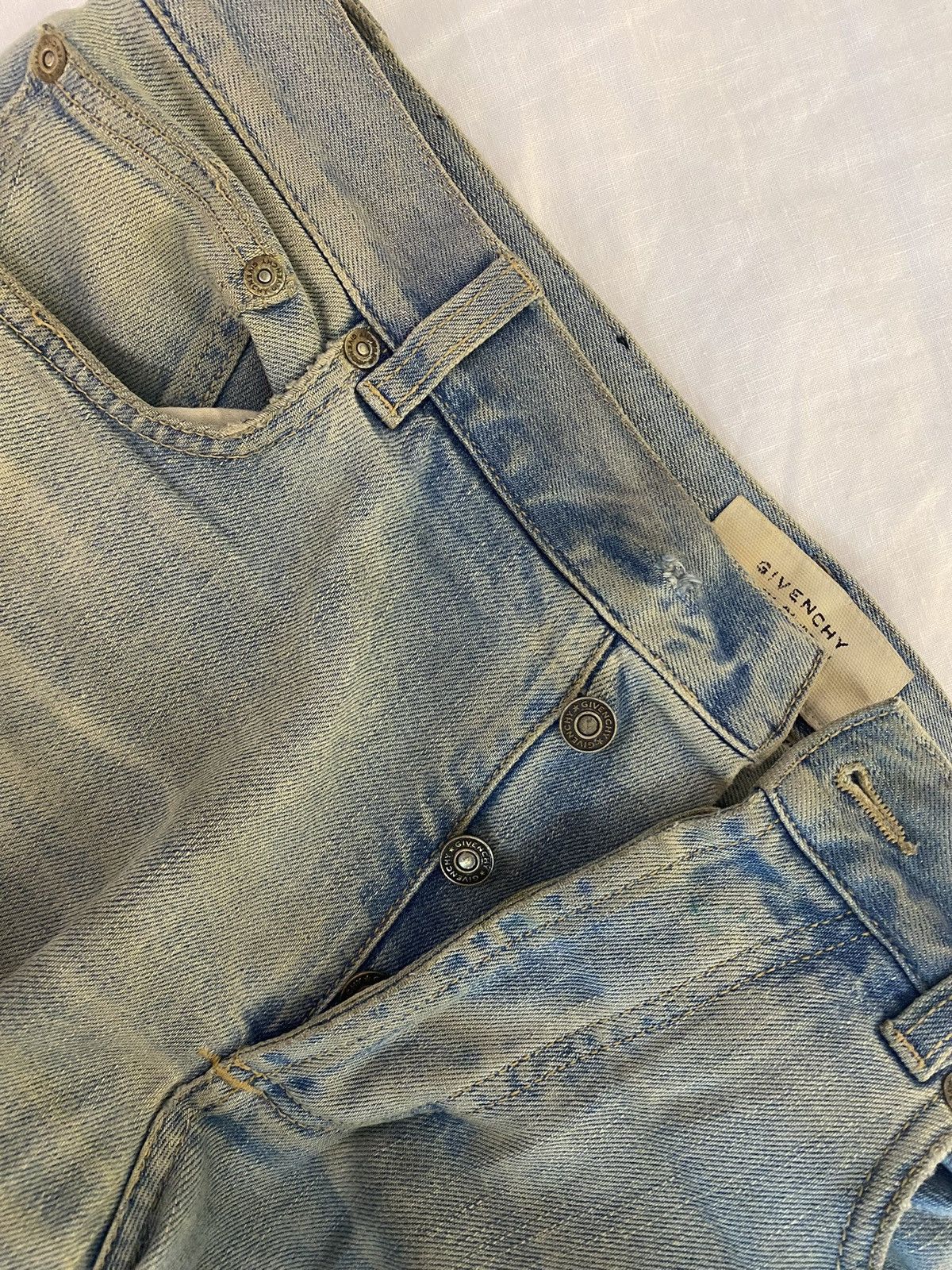 Givenchy Slim Faded Wash Jeans Size US 30 / EU 46 - 7 Thumbnail