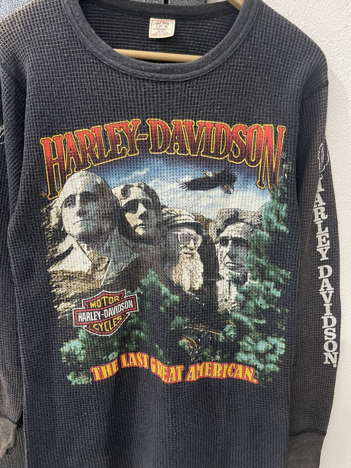 Harley Davidson Vintage Harley Davidson Longsleeve Distressed Knit Size US S / EU 44-46 / 1 - 4 Thumbnail