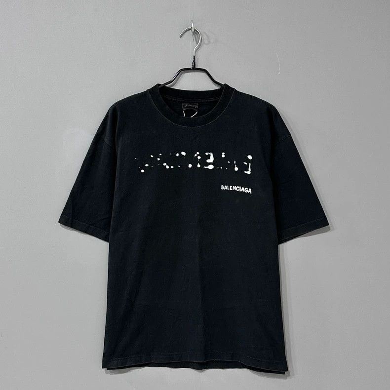 Balenciaga Graffiti logo black short sleeve