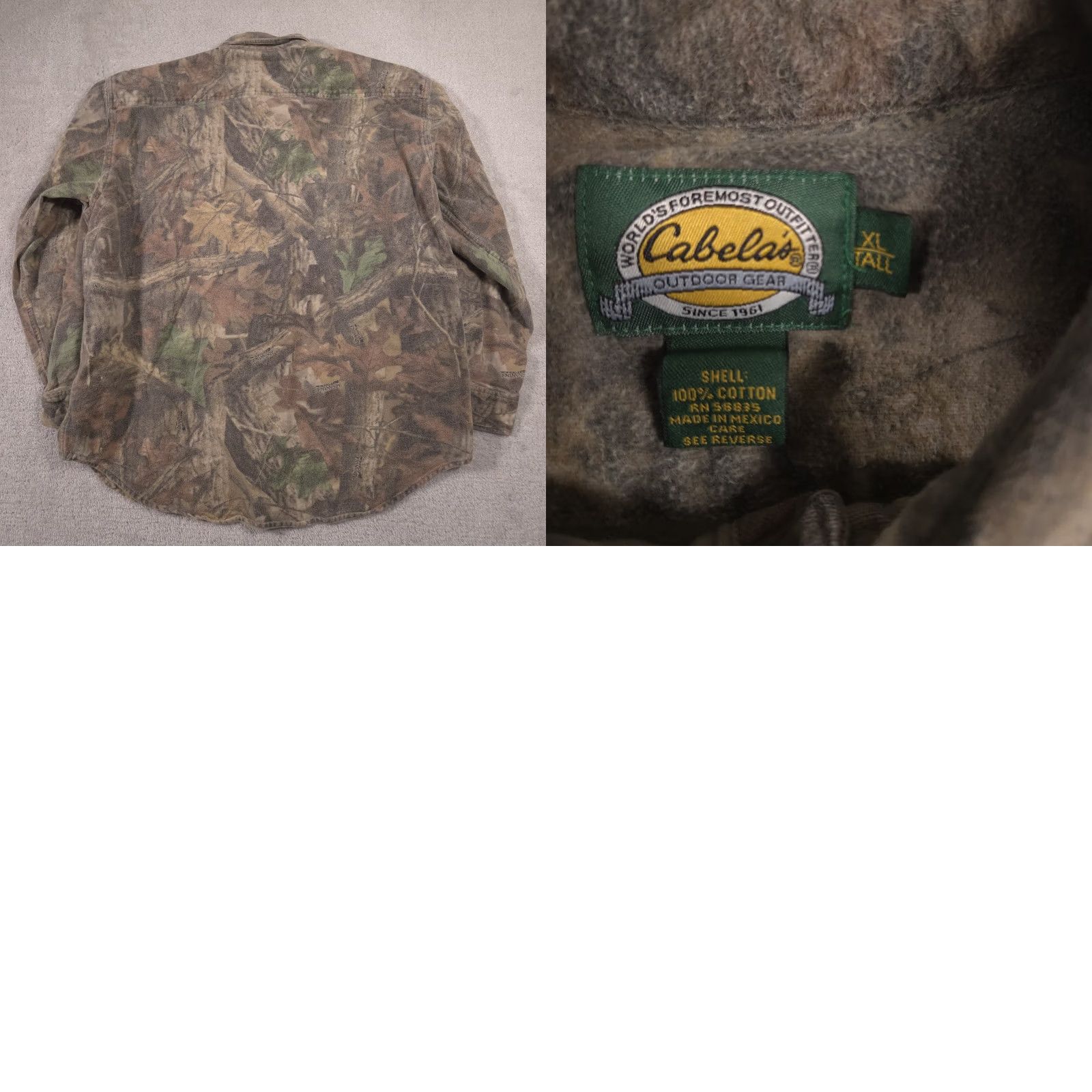 Vintage Cabela's Shirt Mens XL Tall Advantage Timber Camo Flannel Hunting Outdoor Size US XL / EU 56 / 4 - 9 Thumbnail