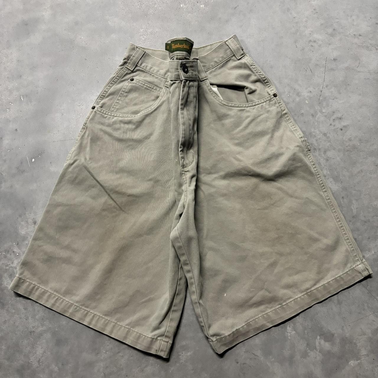 Carhartt × Vintage Crazy Vintage Y2K/2000s Baggy Khaki Skater Style Carpenter Shorts! Size US 38 / EU 54 - 2 Thumbnail