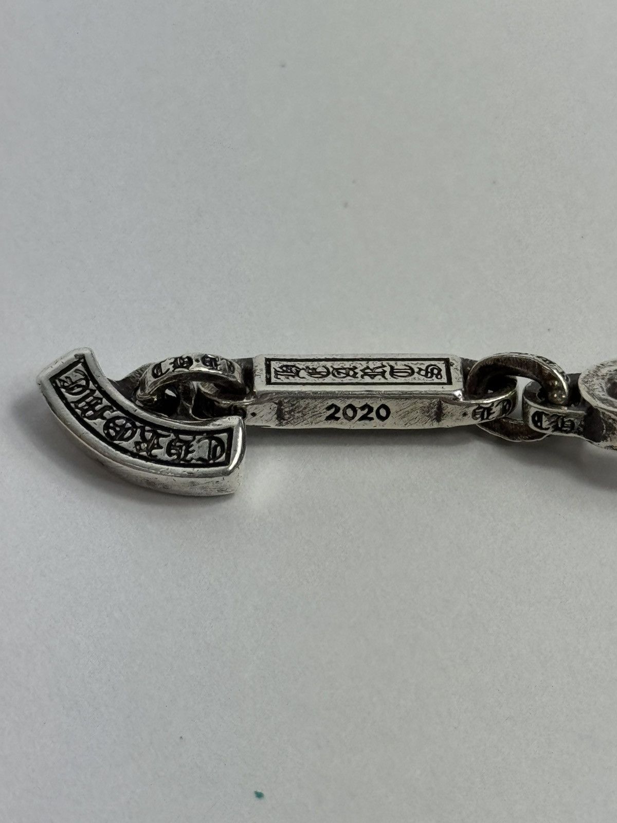 Chrome Hearts 40g STERLING SILVER PAPER E CHAIN MULTI CHARM BRACELET RARE Size ONE SIZE - 10 Thumbnail