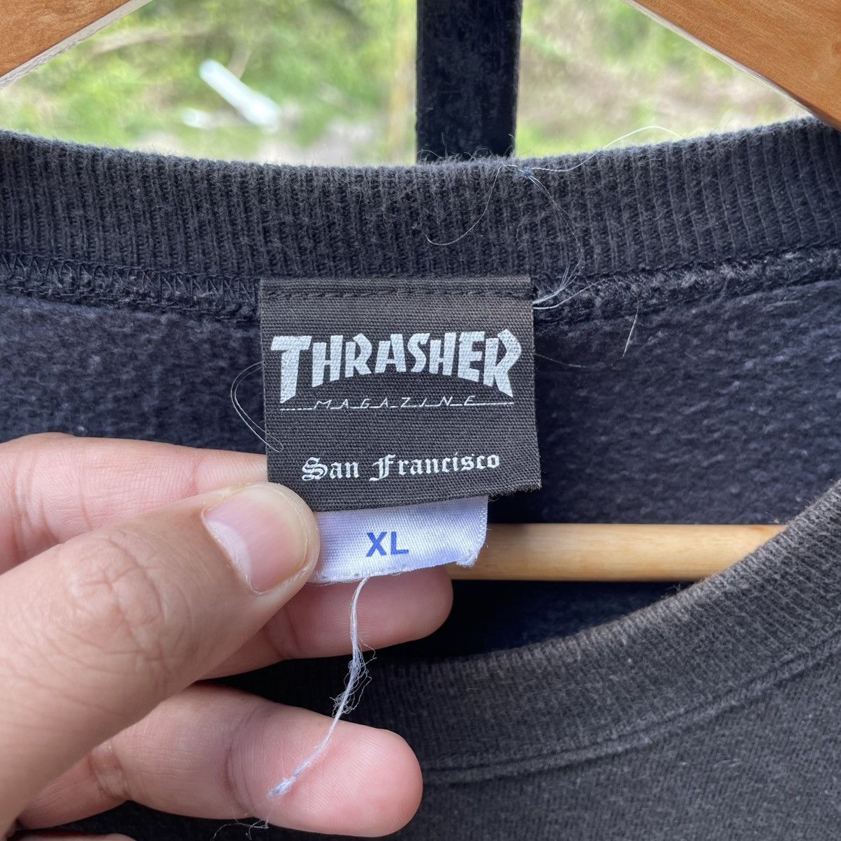 Thrasher 🔥Vintage Thrasher Skateboard Crewneck Jumper Sweatshirts Size US L / EU 52-54 / 3 - 9 Thumbnail