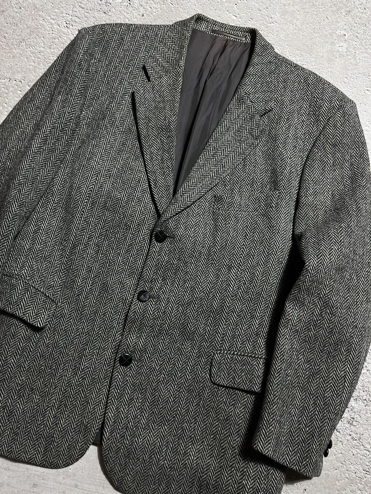 Designer × Harris Tweed Vintage Harris Tweed Wool Blazer Jacket Size US XL / EU 56 / 4 - 2 Thumbnail
