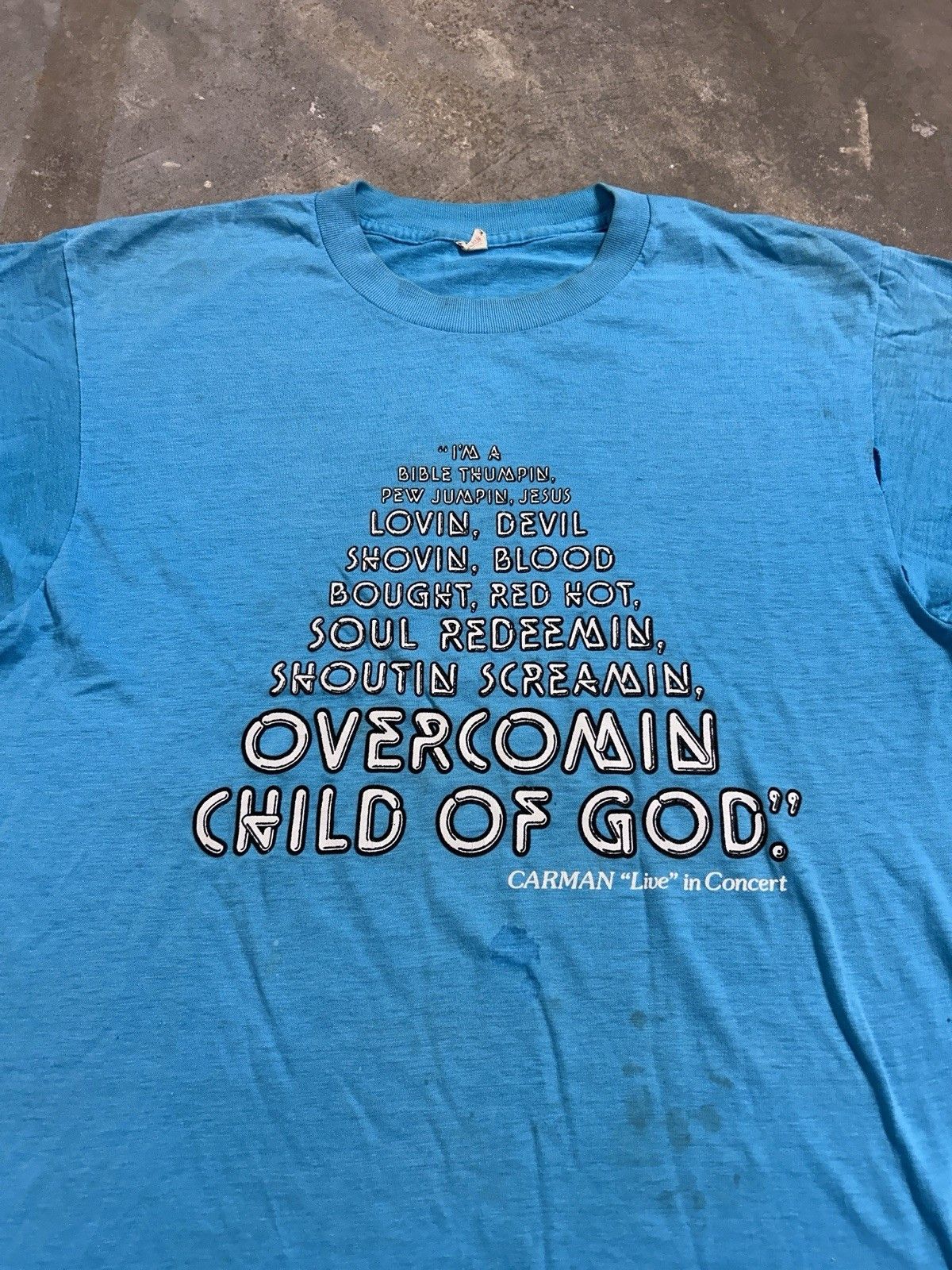 Vintage Vintage 80’s Jesus Child Of God Pyramid Graphic Tee Size US M / EU 48-50 / 2 - 5 Thumbnail