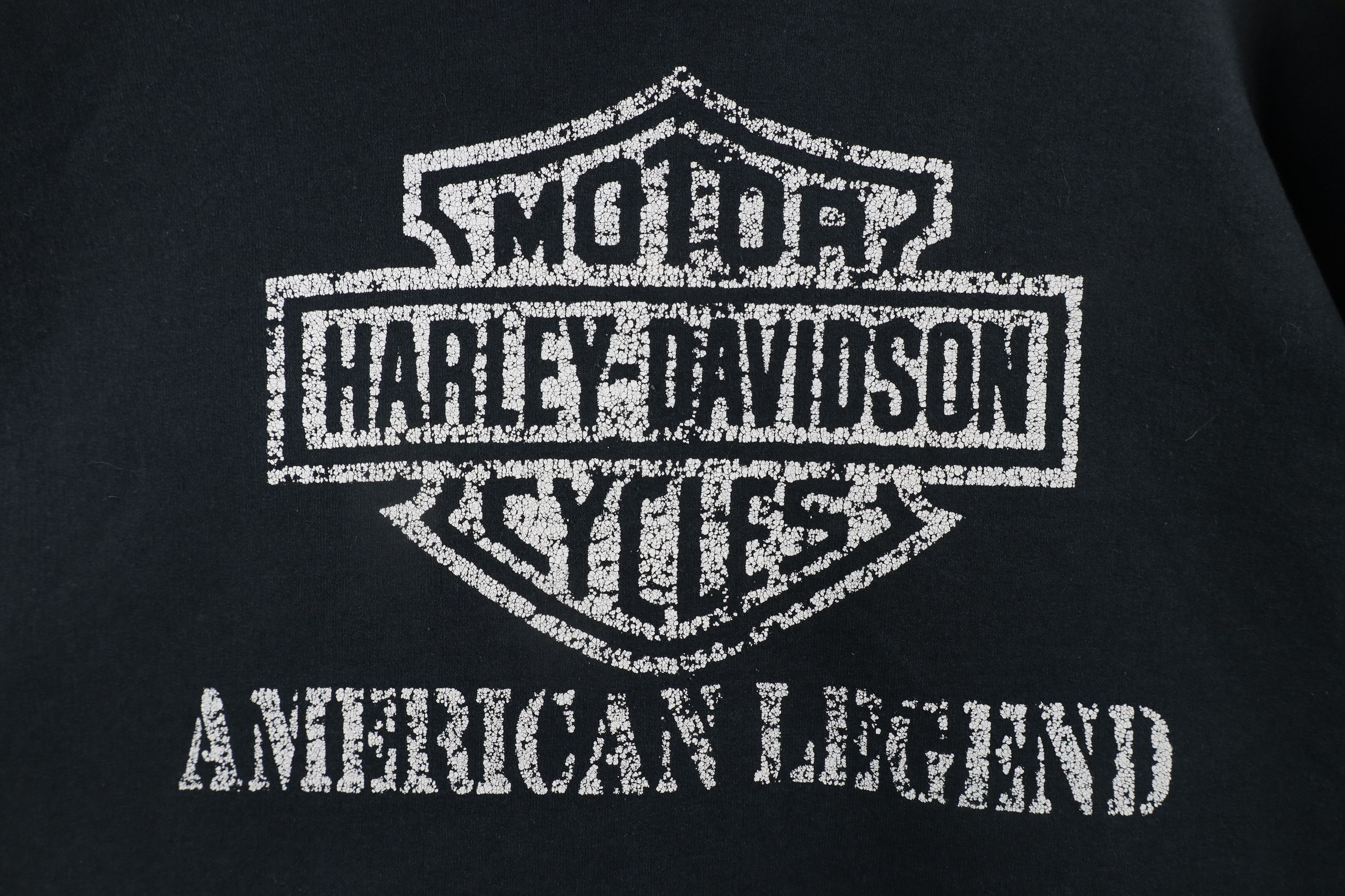 Harley Davidson × Vintage Vintage 90s Harley Davidson Spell Out Hoodie Sweatshirt Size US M / EU 48-50 / 2 - 4 Thumbnail