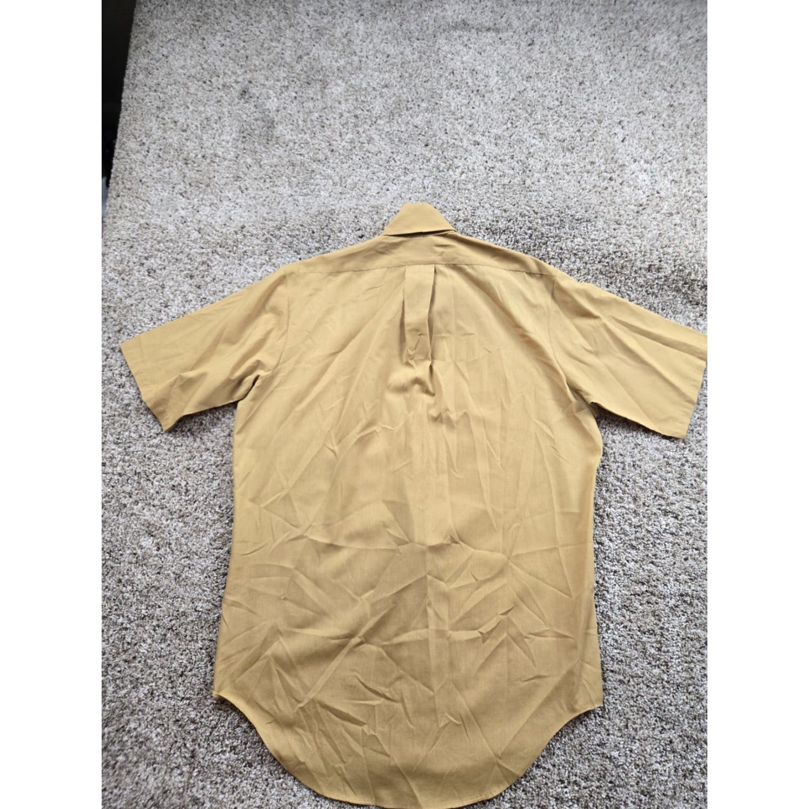 Vintage VINTAGE TownCraft Shirt Medium 14.5 Short Sleeve Point Collar Yellow 70s Rockabilly Mens Size US M / EU 48-50 / 2 - 5 Thumbnail