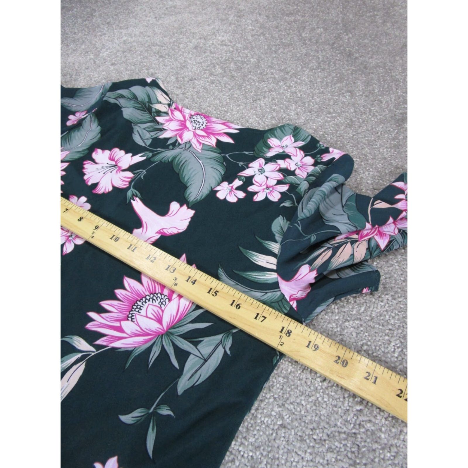 Ann Taylor Ann Taylor Shirt Womens M Blue Floral Blouse Short Sleeve NEW - Regular Fit, Round Neck, Polyester, Casual, Blouse, Women, Brand: Ann Taylor Size M / US 6-8 / IT 42-44 - 5 Thumbnail