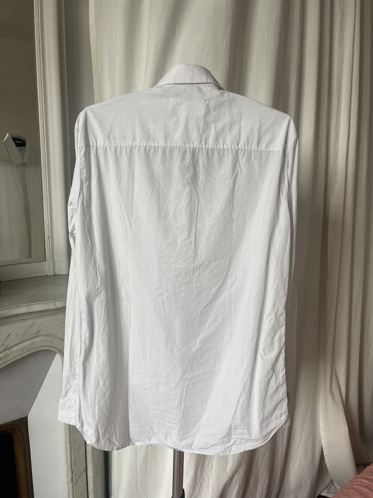 Maison Margiela Martin Margiela Vintage White Striped Cotton Shirt 52 Size Size US L / EU 52-54 / 3 - 2 Thumbnail