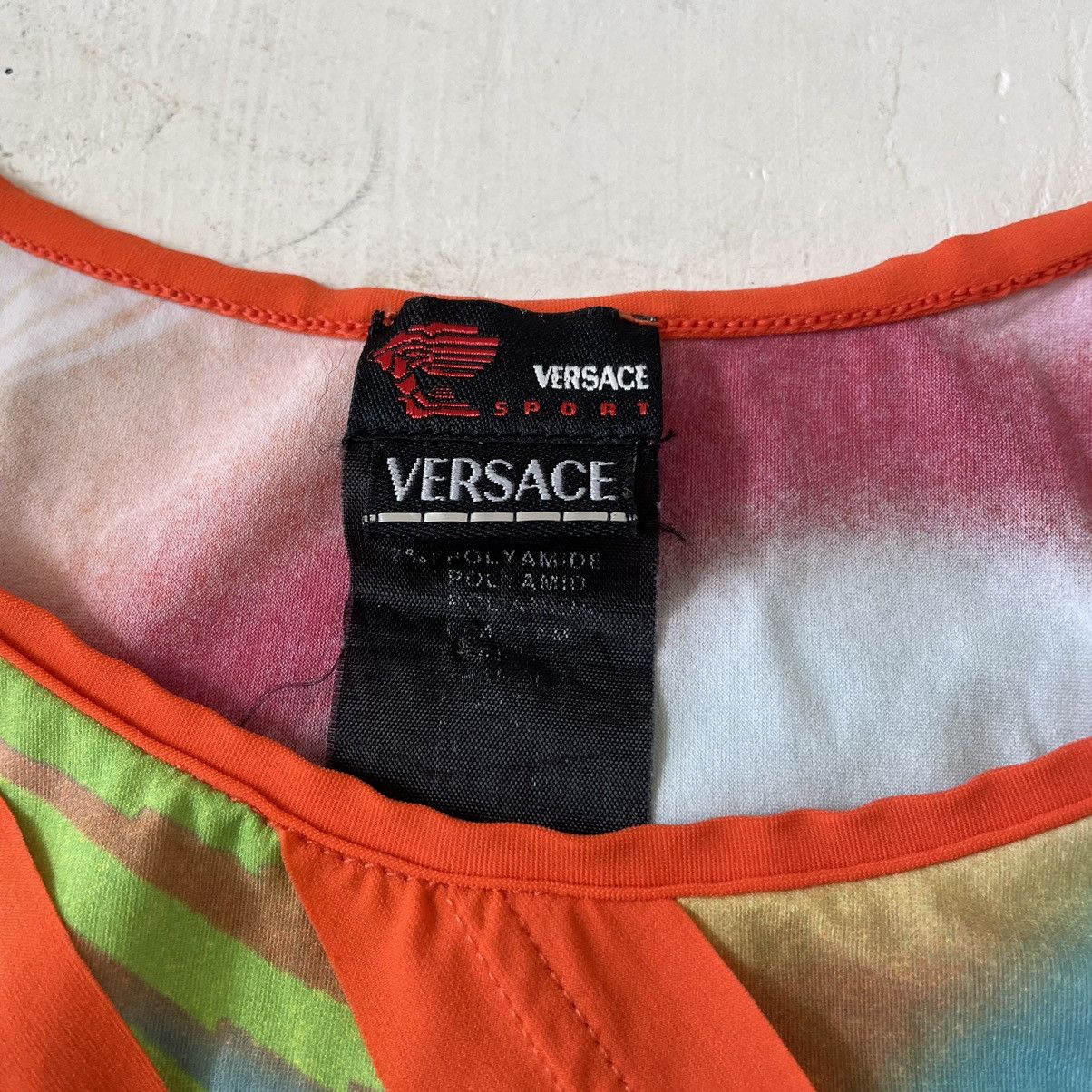 Versace Versace Y2K Retro Diagonal Stripes Tank Top Size XL Size XL / US 12-14 / IT 48-50 - 3 Thumbnail