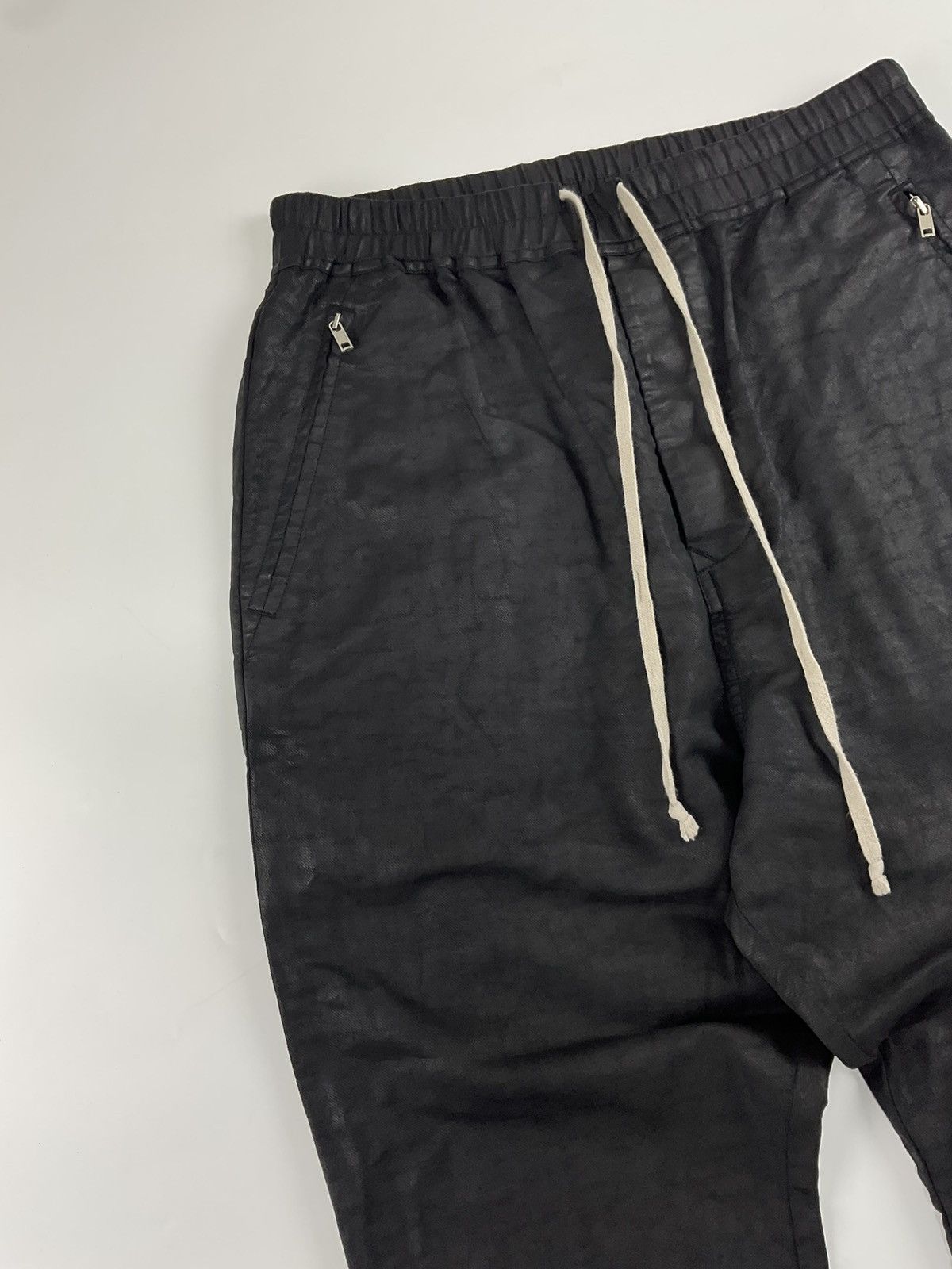 Rick Owens Rick Owens Babel S/S'19 Waxed Track Pants Size US 32 / EU 48 - 3 Thumbnail
