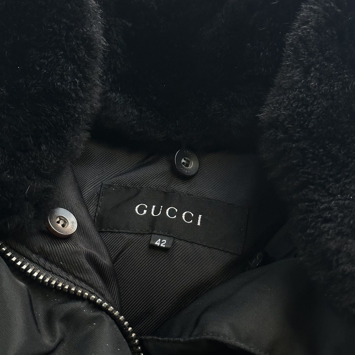 Gucci 1998 Gucci Tom Ford Era Fur Collar Down Jacket Size US L / EU 52-54 / 3 - 4 Thumbnail