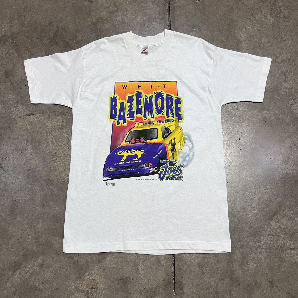 Vintage 90s Camel Racing T shirt Smokin Joe Drag NHRA USA