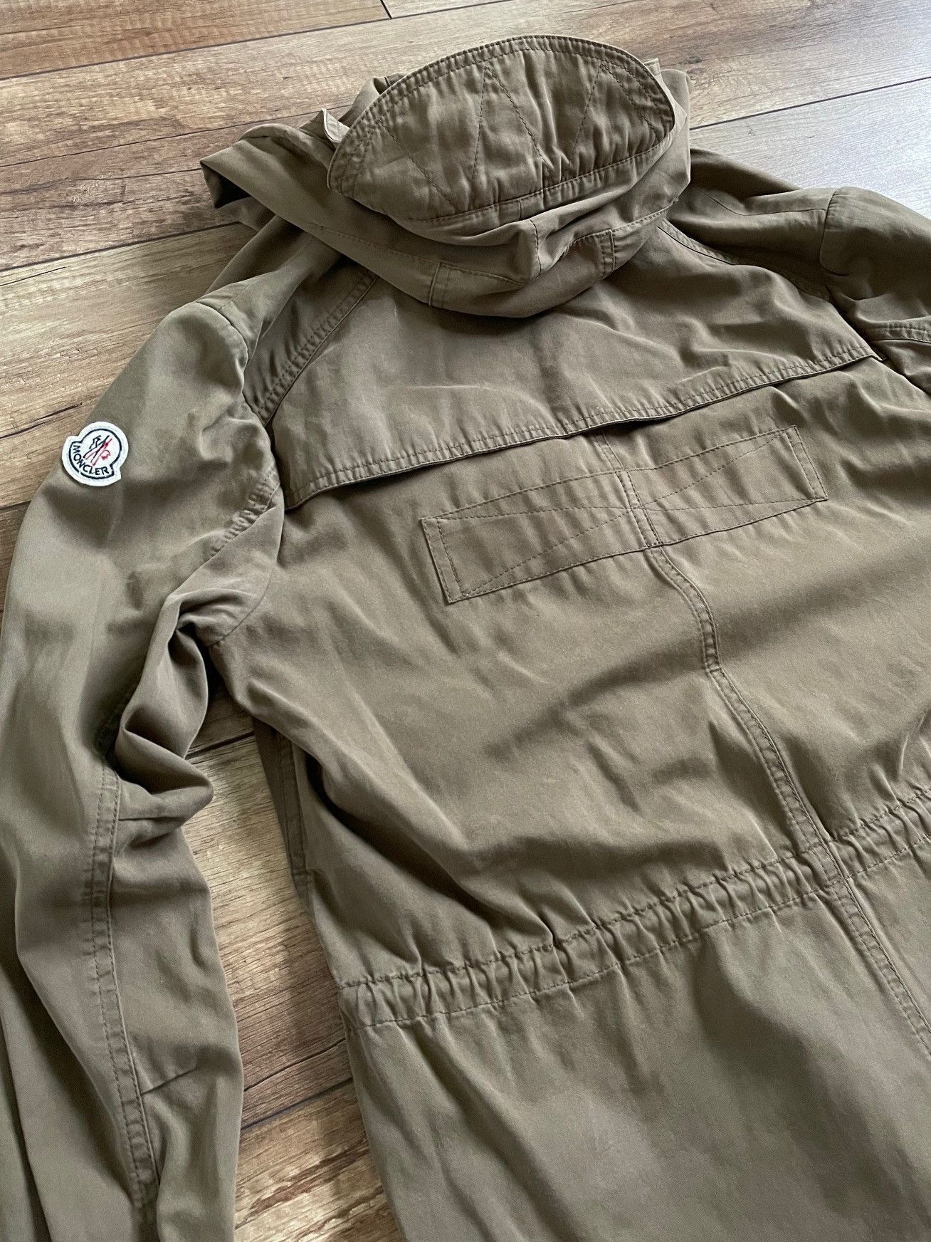 Moncler Moncler Womens Tariec Cotton Military Olive Parka Jacket Size L / US 10 / IT 46 - 10 Thumbnail