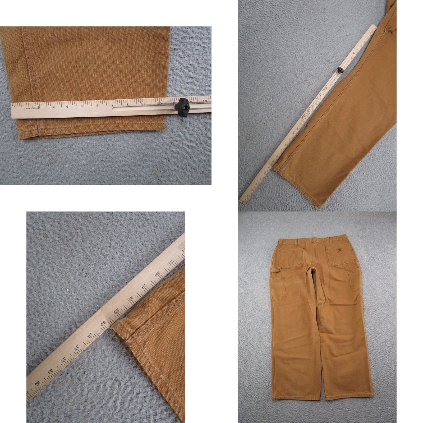 Carhartt VINTAGE Carhartt Work Dungaree Pants Brown Men’s 40x30 Canvas 5-Pocket Carpenter Logo 90s Grunge USA Mens Size US 40 / EU 56 - 8 Thumbnail