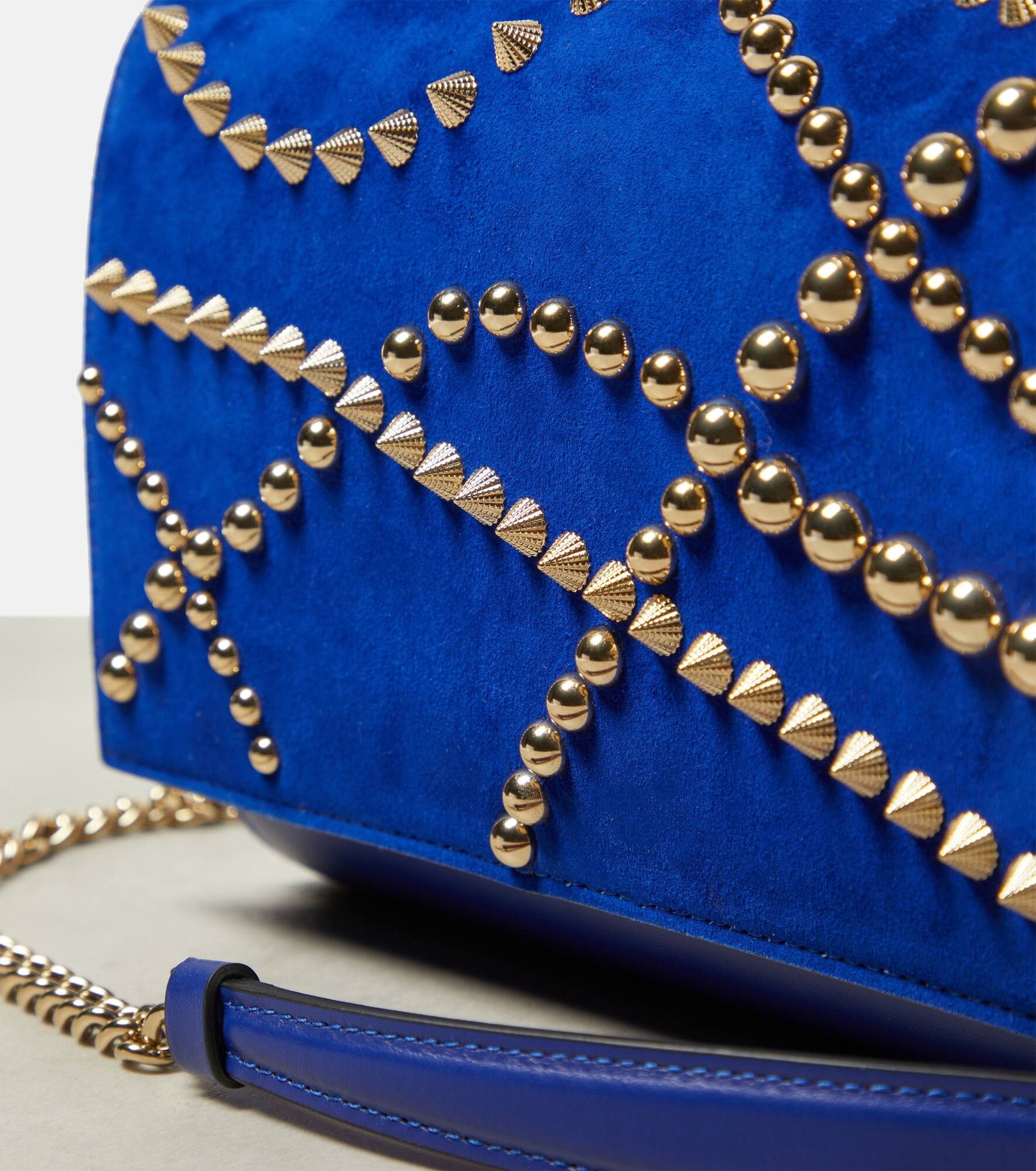 Christian Louboutin o1s1wg110125 Size:OS /Suede And Leather Clutch in Blue Size ONE SIZE - 4 Thumbnail