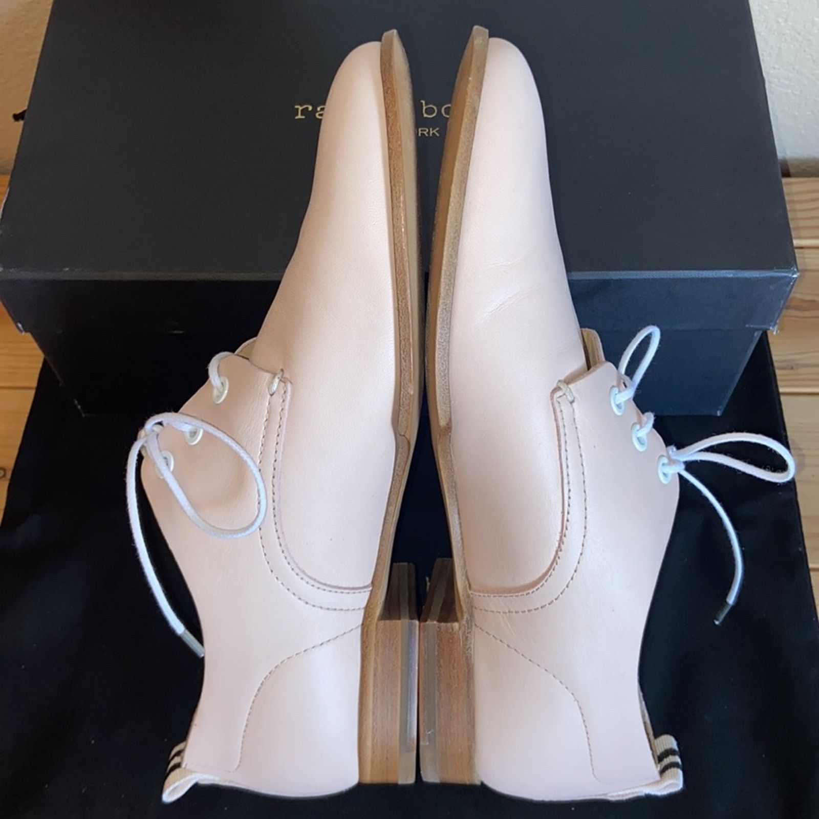 Rag & Bone NEW! rag & bone AUDREY 39.5 9.5 Pink Leather Loafer Oxford Size US 9.5 / IT 39.5 - 9 Thumbnail