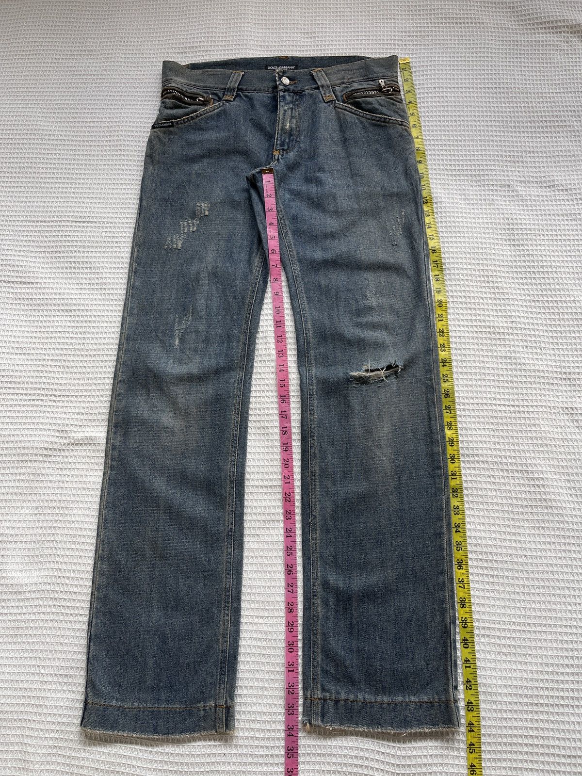 Dolce & Gabbana Last Drop🔥Rare🔥Dolce & Gabbana 14 Classic Distressed Jeans Size US 35 - 16 Thumbnail