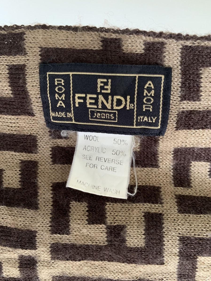 Fendi Vintage Fendi Zucca Monogram Scarf Muffler Size ONE SIZE - 3 Thumbnail