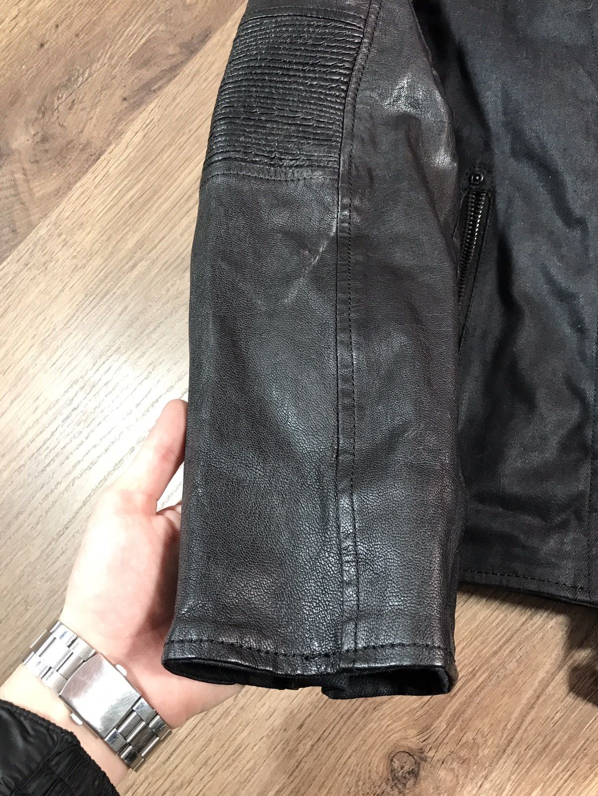 Japanese Brand Leather Denim Mauritius Biker Jacket Size M Size US M / EU 48-50 / 2 - 10 Thumbnail