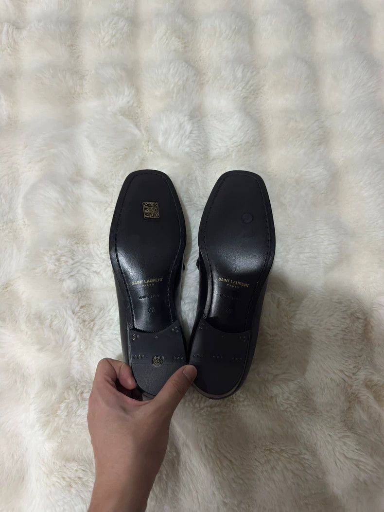 Saint Laurent Paris Saint laurent paris Black and gold loafers shoes 2506-Nexta Size US 8 / EU 41 - 3 Thumbnail