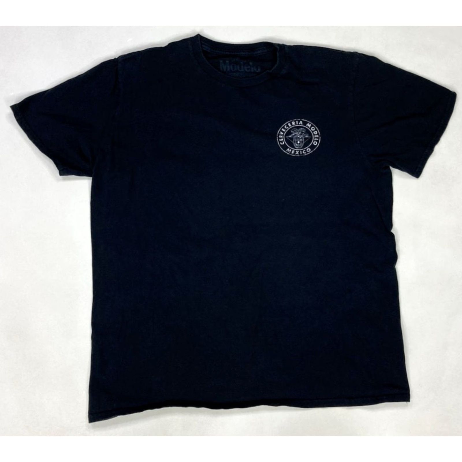 Logo 7 VINTAGE Modelo Beer Logo Graphic T-shirt Women Medium Black Short Sleeve Size M / US 6-8 / IT 42-44 - 3 Thumbnail