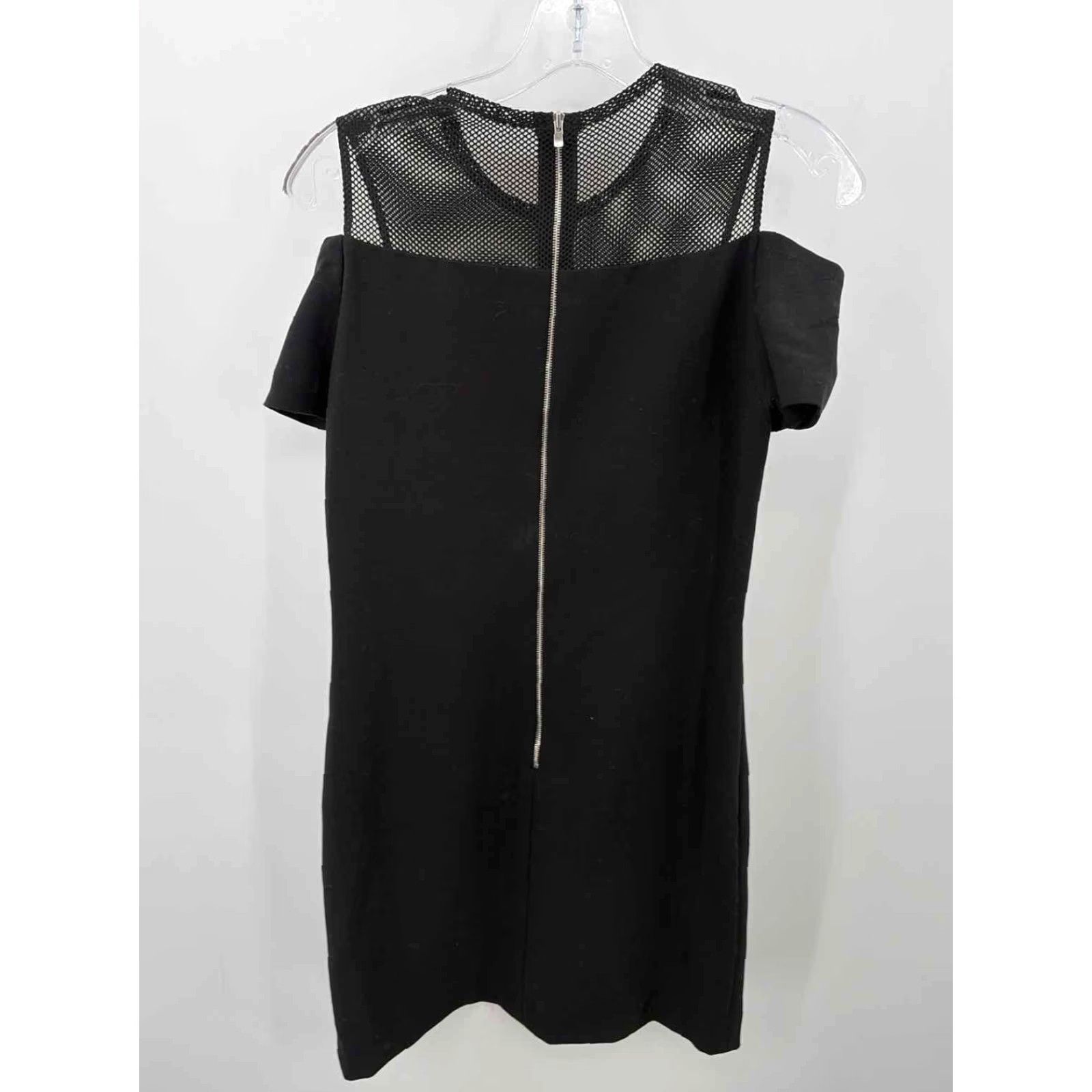 VINTAGE Sandro Black Short Dress Short Sleeve Pre-Owned Size 4 Dress Women