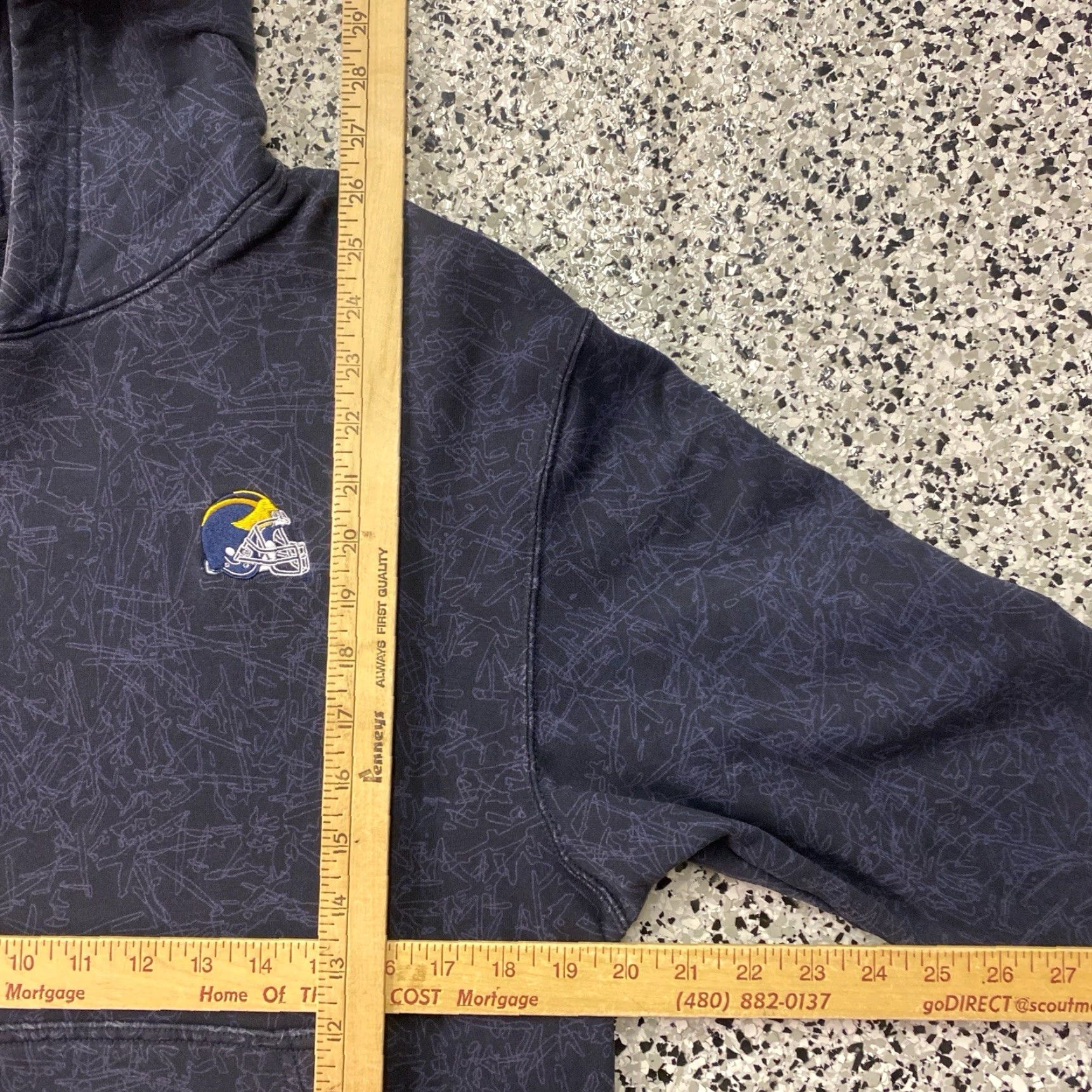 Jordan Brand Air Jordan University of Michigan Blue Pullover Hoodie M Mens Jumpman Size US M / EU 48-50 / 2 - 3 Thumbnail