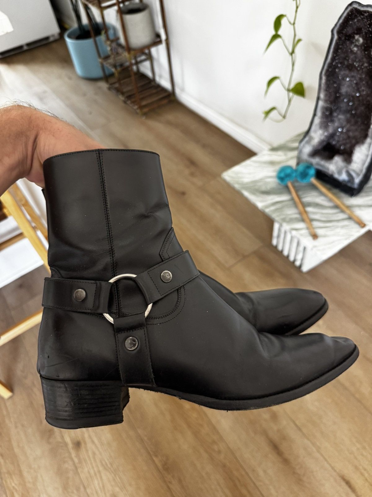 Saint Laurent Paris Wyatt harness boots hedi Size US 10.5 / EU 43-44 - 1 Thumbnail