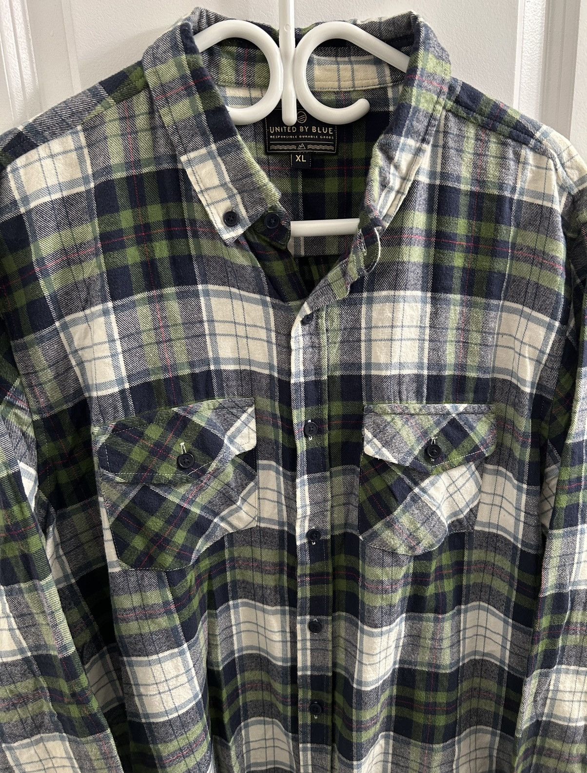 United By Blue United By Blue Men’s Green & Blue Plaid Button Up Shirt Size US XL / EU 56 / 4 - 3 Thumbnail