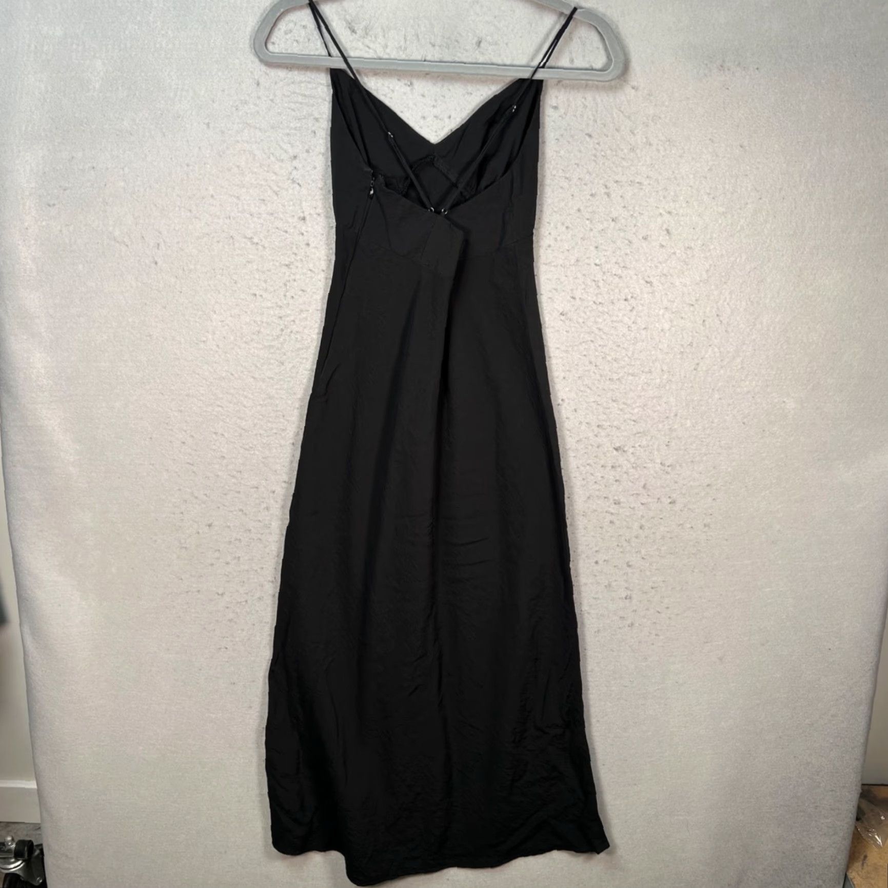 Madewell Madewell Womens Black Strappy Midi Slip Dress Size 0 V-Neck Sleeveless Party/Cocktail Slip Dress Womens Size XS / US 0-2 / IT 36-38 - 2 Thumbnail